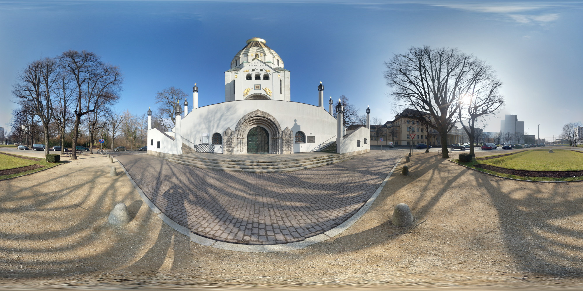 Kugelpanorama Russische Kirche Leipzig – im equirectangularen Format