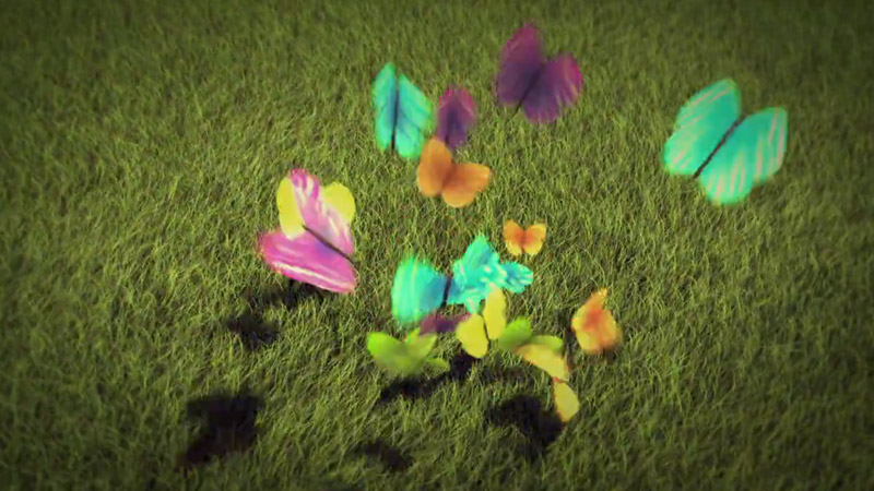 dritterraum Schmetterlinge Logo Animation